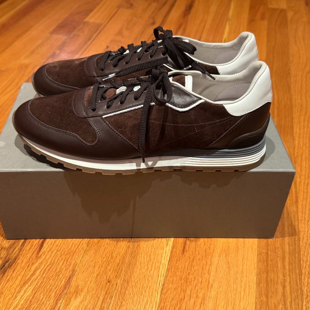 Brunello Cucinelli leather & suede trainers, EU45